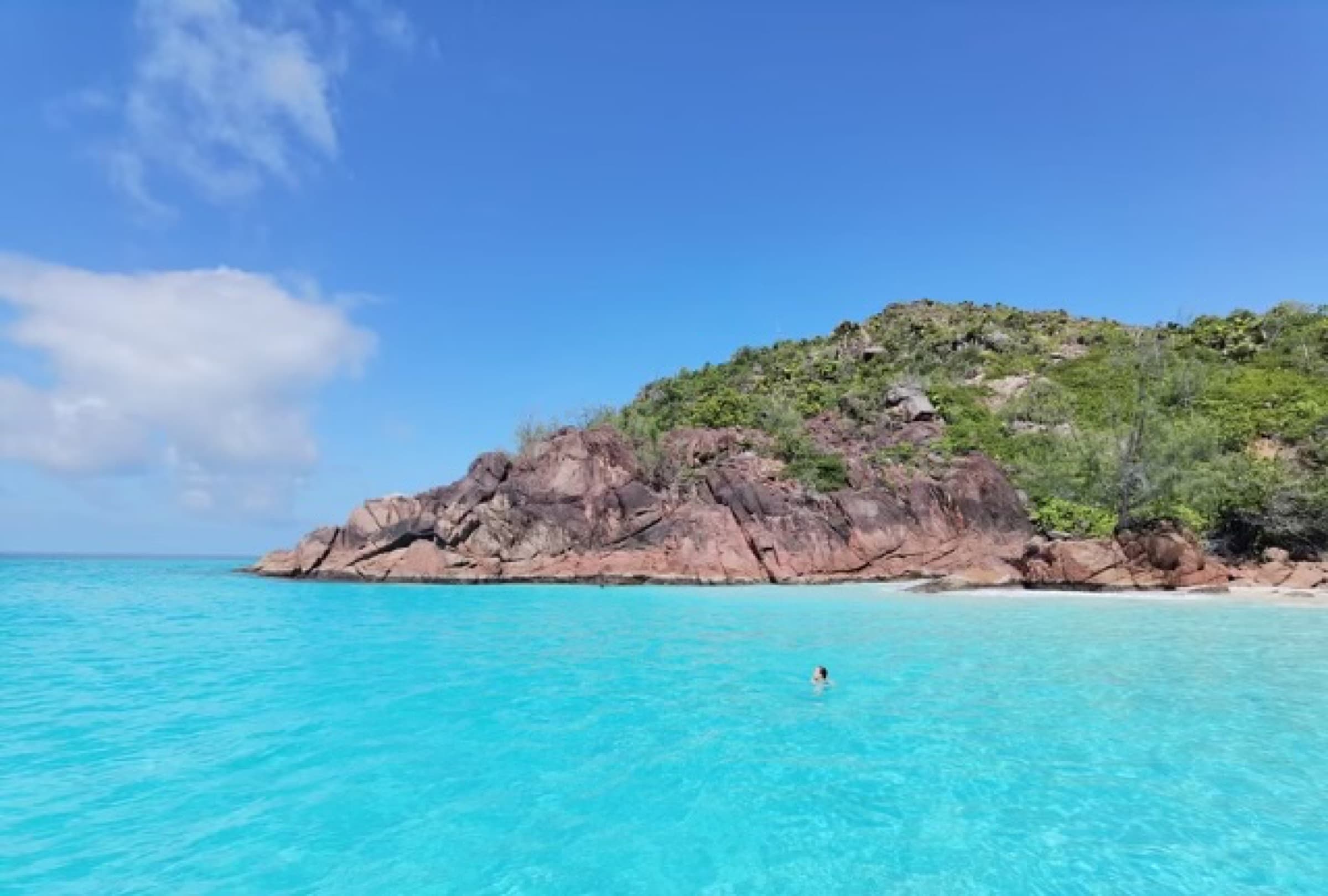 Granite rocks and turquoise lagoon of Anse Lazio, Praslin, Seychelles